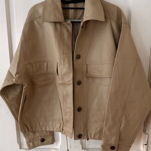 Max Studio London Leather Jacket Size L